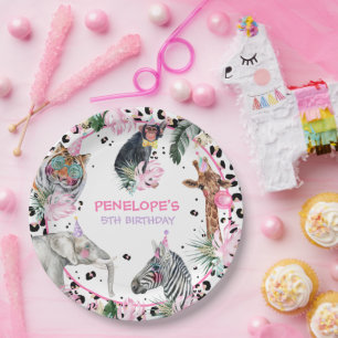 Prato De Papel Animais de festas Selvagens, Festa de aniversário
