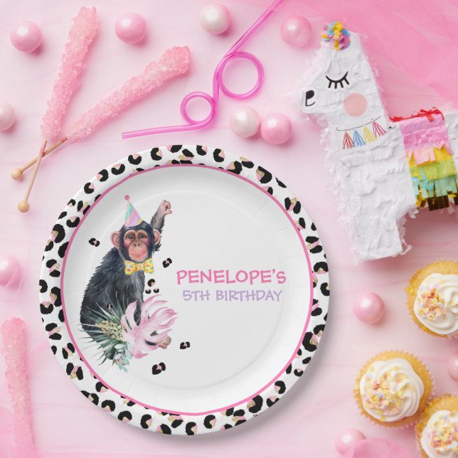 Prato De Papel Animais de festas Selvagens, Festa de aniversário  (Festa)