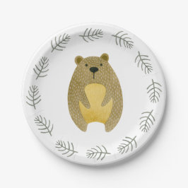 Prato De Papel Animais De Florestas Ostentam Placas De Papel