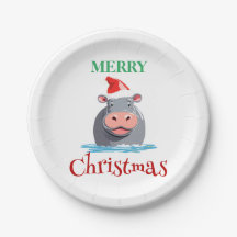 Animais Safari Funny Papais noeis HIPPO Figurino d