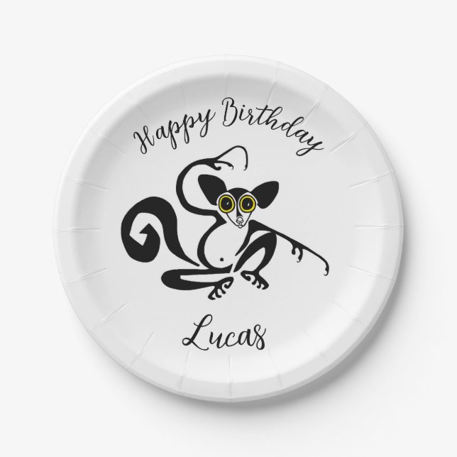 Prato De Papel Animais selvagens - AYE-AYE Legal - Natureza (Frente)