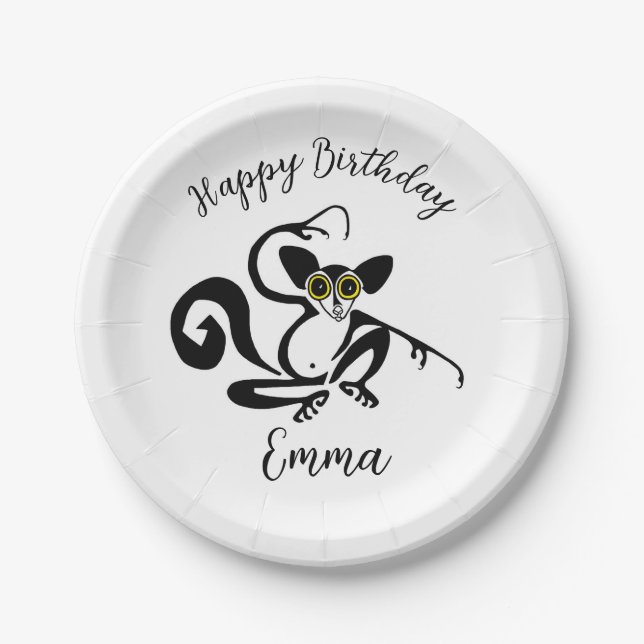 Prato De Papel Animais selvagens - AYE-AYE Legal - Natureza (Frente)