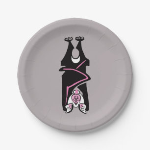 Prato De Papel Animais selvagens - Legal Black BAT-Halloween - Na