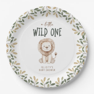 Prato De Papel Animais Selvagens Safari Chá de fraldas Neutro