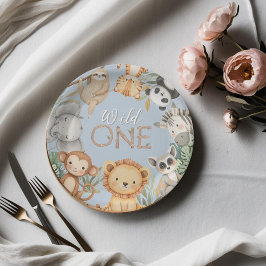 Prato De Papel Animais Selvagens Selvagens Tropicais de Uma Selva