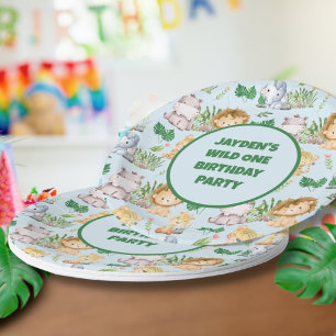 Prato De Papel Animais Selvagens Tropicais Safari Selvagens