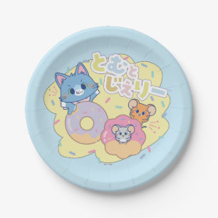 Prato De Papel Anime as Delícias da Rosquinha com Tom, Jerry e Tu
