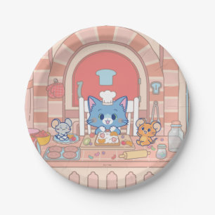 Prato De Papel Anime Tom, Jerry e Tuffy Bakery