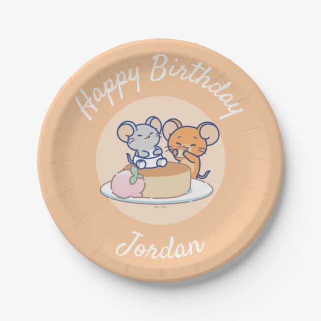 Prato De Papel Anime Tuffy e Jerry Cheesecake (Frente)