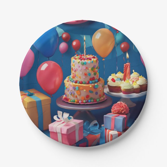 Prato De Papel Aniversário (Frente)