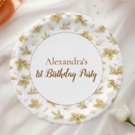 Prato De Papel Aniversário Boho Woodland Wild One