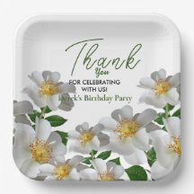 Aniversário com flor branca