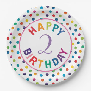 Prato De Papel Aniversário da Borboleta da Lagarta, muito faminta