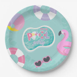 Prato De Papel Aniversário da piscina