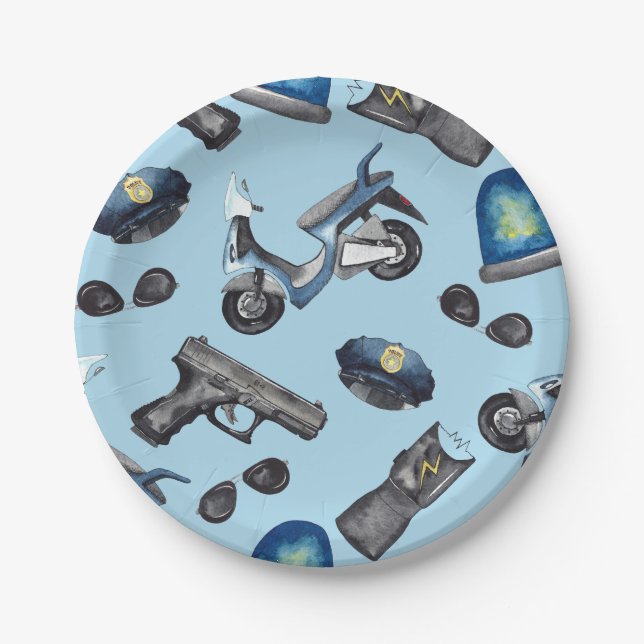 Prato De Papel Aniversário da Polícia (Frente)