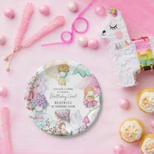 Prato De Papel Aniversário da primavera Summer Floral Little Fair