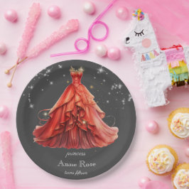 Prato De Papel Aniversário da princesa real