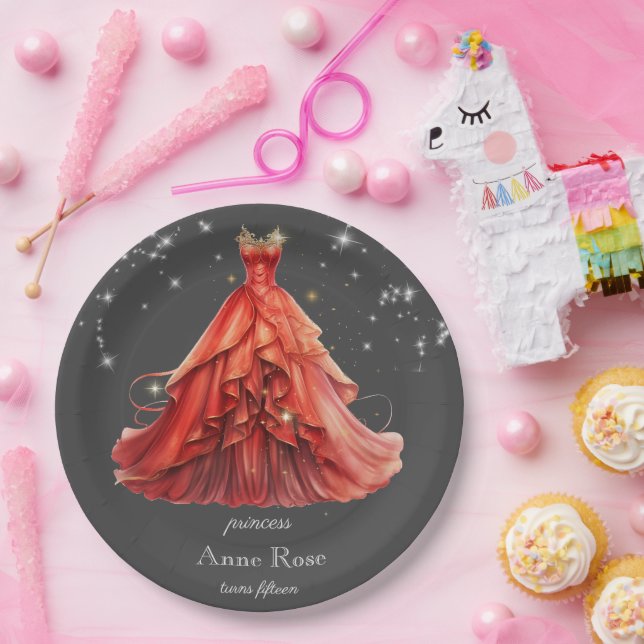 Prato De Papel Aniversário da princesa real (Festa)