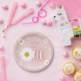 Prato De Papel Aniversário de 1 ano da Daisy