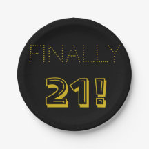 aniversário de 21 anos em Dourado e preto