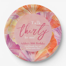 Prato De Papel aniversário de 30 anos fala 30 comigo
