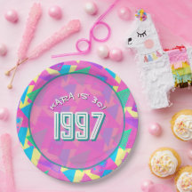 Aniversário de 30 anos retrô estilo Memphis de 199