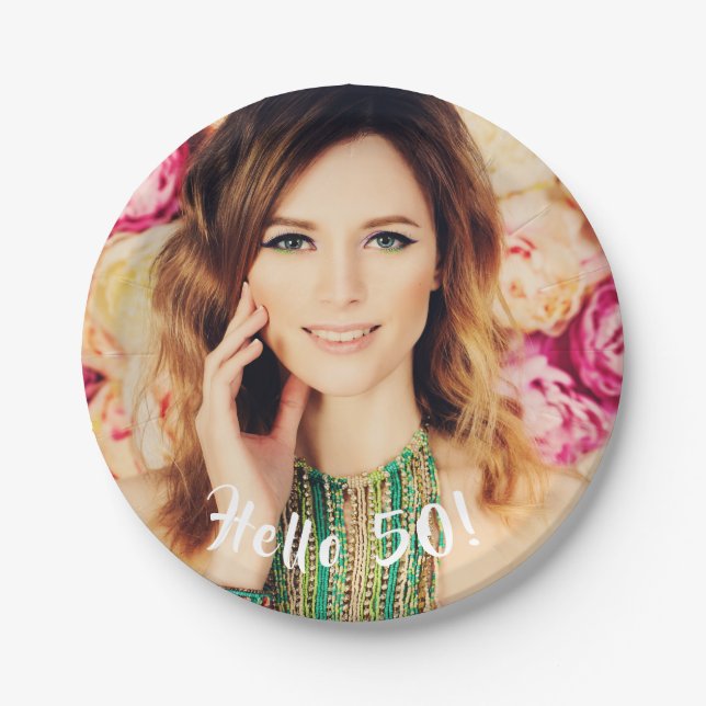 Prato De Papel aniversário de 40 anos (Frente)