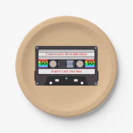 Prato De Papel Aniversário de cassetes de safena