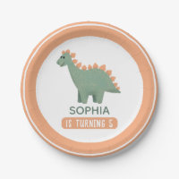 Aniversário de criança de Dinossauros Rosa Bonitos