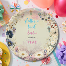 Aniversário de criança floral fantasia de jardim d