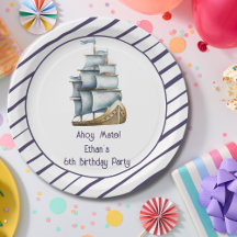 Aniversário de criança náutico Ahoy mate