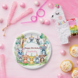 Prato De Papel Aniversário de Criança Selvagem Selvagem Selvagem 