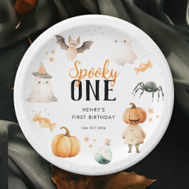 Prato De Papel Aniversário de Dia das Bruxas Spooky