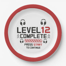 Prato De Papel Aniversário de Jogador ou Graduação