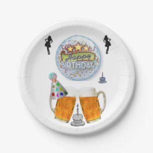 Prato De Papel Aniversário de Placas de Papel, Cerveja