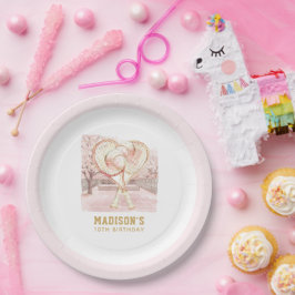 Prato De Papel Aniversário de tênis Elegante Personalizado