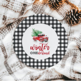 Prato De Papel Aniversário de um ano do Onederland de Inverno Cam
