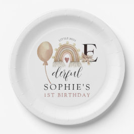 Prato De Papel Aniversário de uma Rainbow Girl maravilhosa