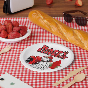 Prato De Papel Aniversário do Bombeiro Dalmaciano