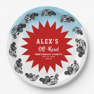 Prato De Papel Aniversário do Caminhão de Monstro da Aventura em 
