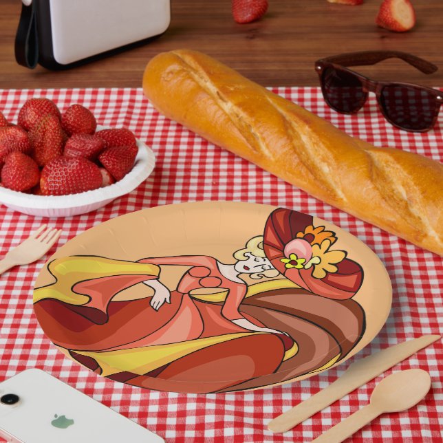 Prato De Papel Aniversário do Caráter Dançarino da Quic (Piquenique)