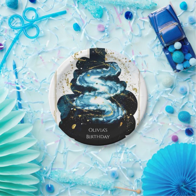 Prato De Papel Aniversário do Espaço Cometa Divertido (Festa)