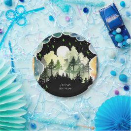 Prato De Papel Aniversário do Firefly Forest Woodland
