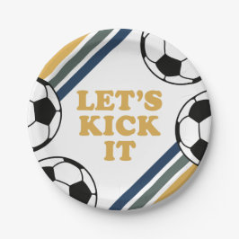 Prato De Papel Aniversário do Futebol Retro