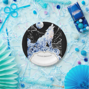 Prato De Papel Aniversário do Lobo das Crianças Encantadas