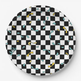 Prato De Papel Aniversário do Partido do Vamos Retroativo