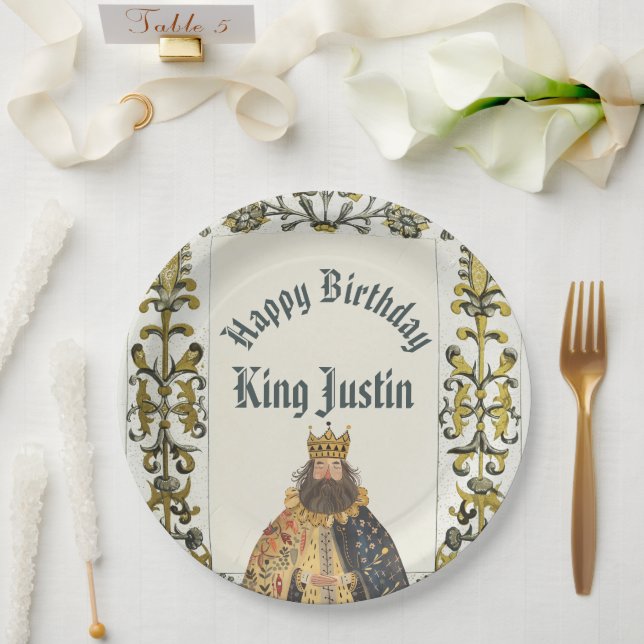 Prato De Papel Aniversário do Rei da Renascença Medieval (Casamento)
