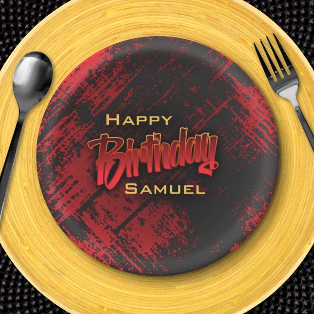 Prato De Papel Aniversário do Teen Boy (Criador carregado)