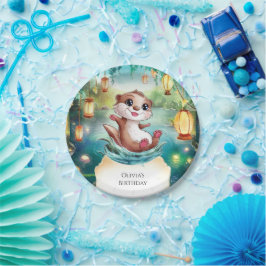 Prato De Papel Aniversário Mágico da Porta Infantil