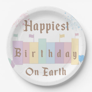 Prato De Papel Aniversário Mais Feliz Da Terra